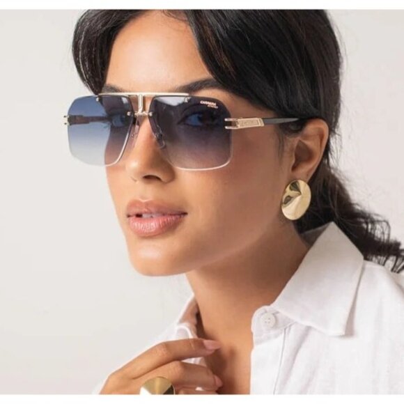 NEW CARRERA SUNGLASSES, CARRERA UNISEX GOLD/BLUE 1055/S J5G08 - Picture 1 of 10